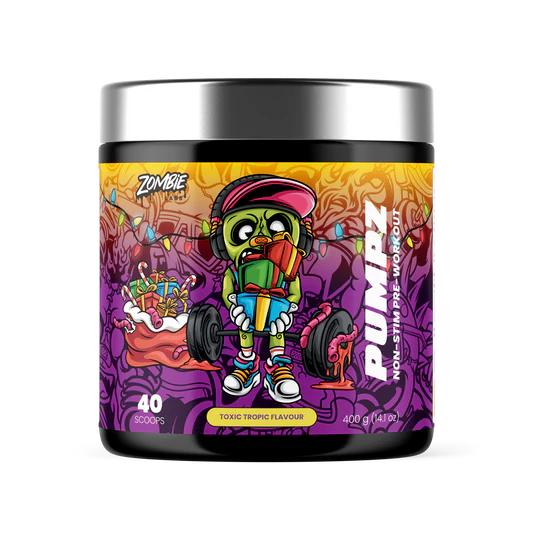 Zombie Labs Pumpz Non-Stim Pre Workout 400g Toxic Tropic Flavour