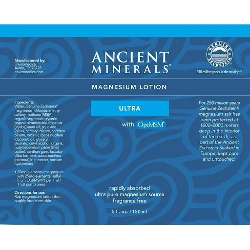 Ancient Minerals Ultra Magnesium Lotion with MSM 150ml