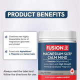 Fusion Magnesium Sleep Calm Mind Lemon Myrtle and Honey Flavour 150g Powder