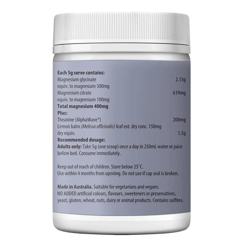 Fusion Magnesium Sleep Calm Mind Lemon Myrtle and Honey Flavour 150g Powder