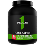 Rule 1 Mass Gainer Strawberries & Crème 6 lbs, 8 Servings