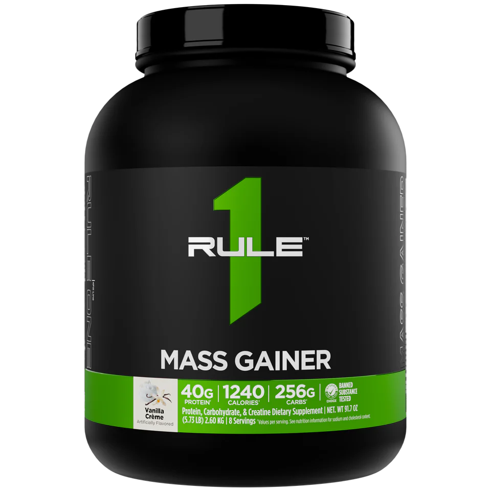 Rule 1 Mass Gainer Vanilla Crème 6 lbs, 8 Servings