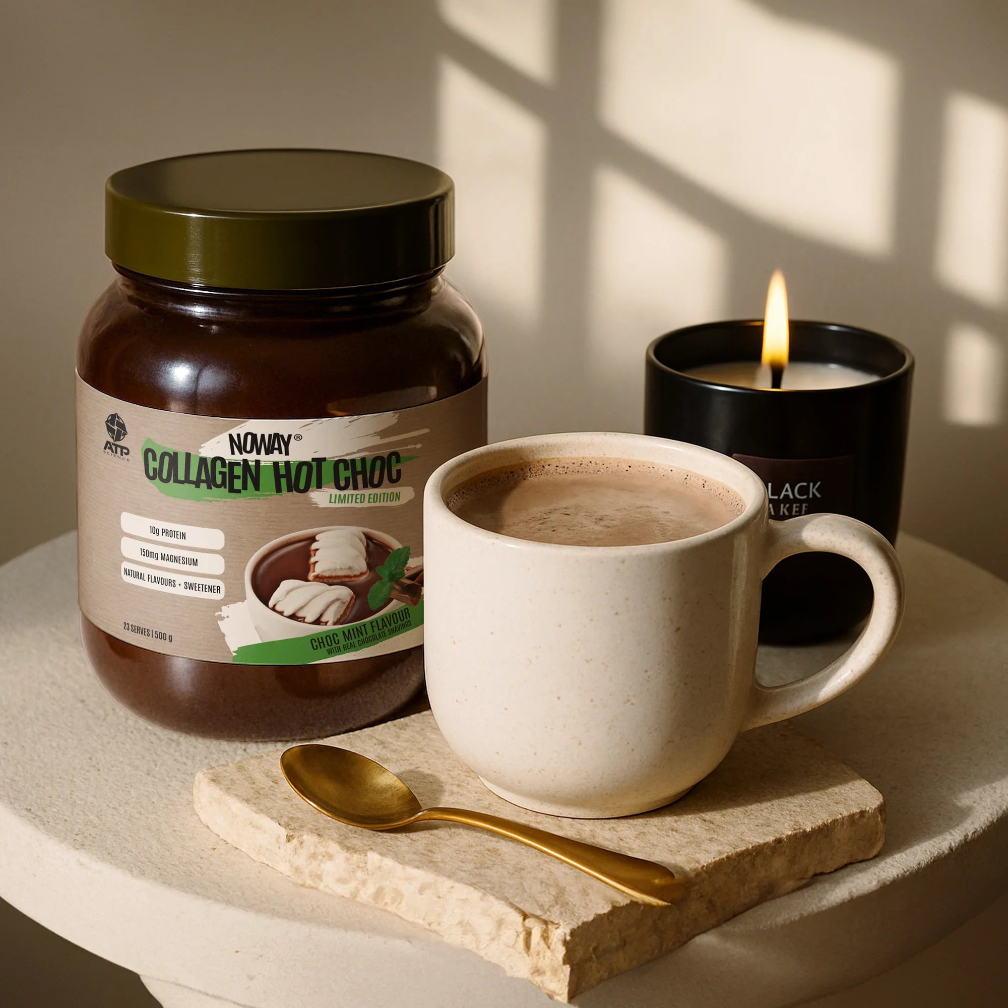 ATP Science NOWAY Collagen & Magnesium Hot Chocolate Choc Mint 500g