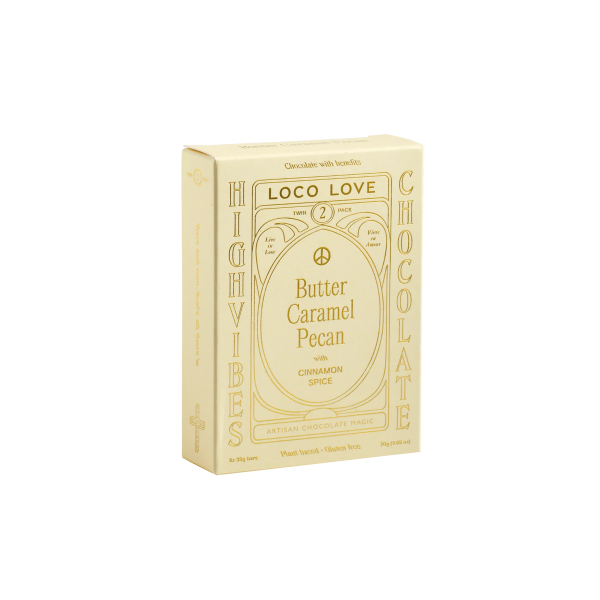 Loco Love Chocolate - Butter Caramel Pecan Twin Pack 70g