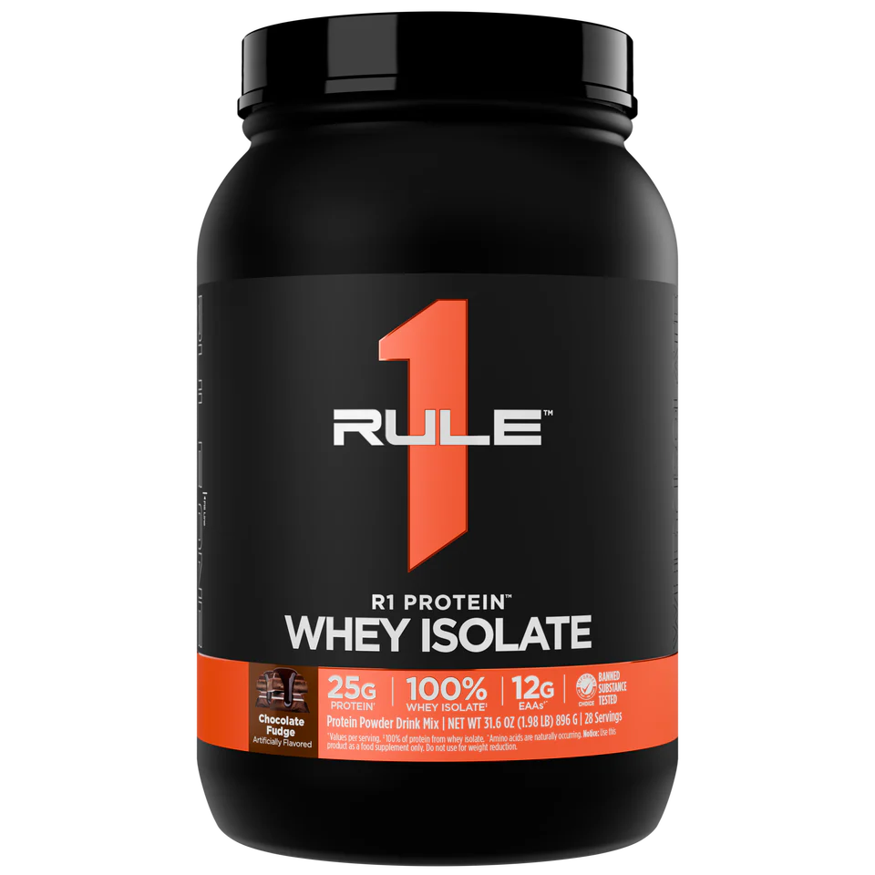 Rule 1 WPI and Hydrolysate Protein 896g Chocolate Fudge 28 Servings