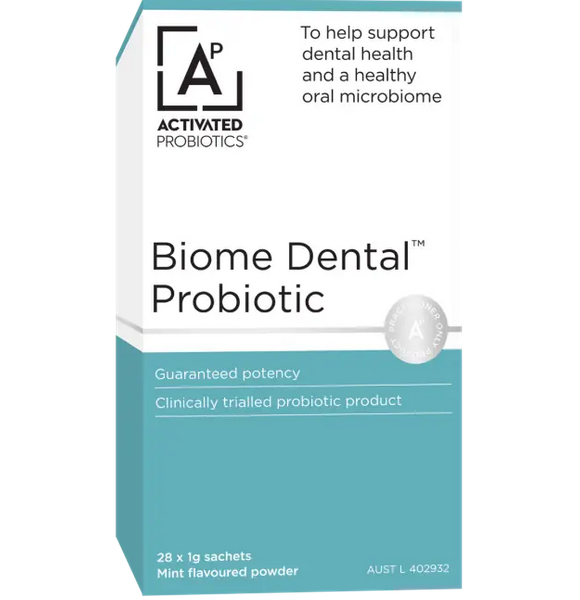 Activated Probiotics Biome Dental Probiotic 28 x 1 g sachets Mint flavour