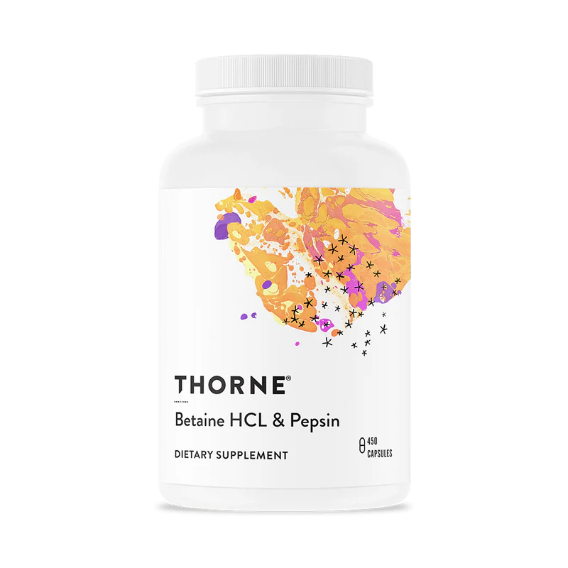 Thorne Research Betaine HCL & Pepsin 450 Capsules