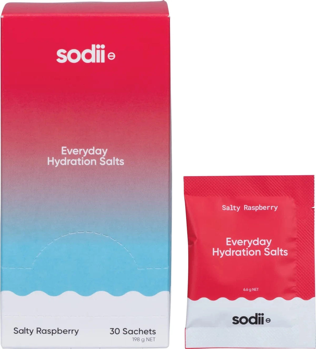 Sodii Everyday Hydration Salts, Salty Raspberry Flavour, 30 Pack
