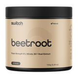 Switch Beetroot Powder 150g Triple Strength 6% Nitrate 30:1 Dual Action