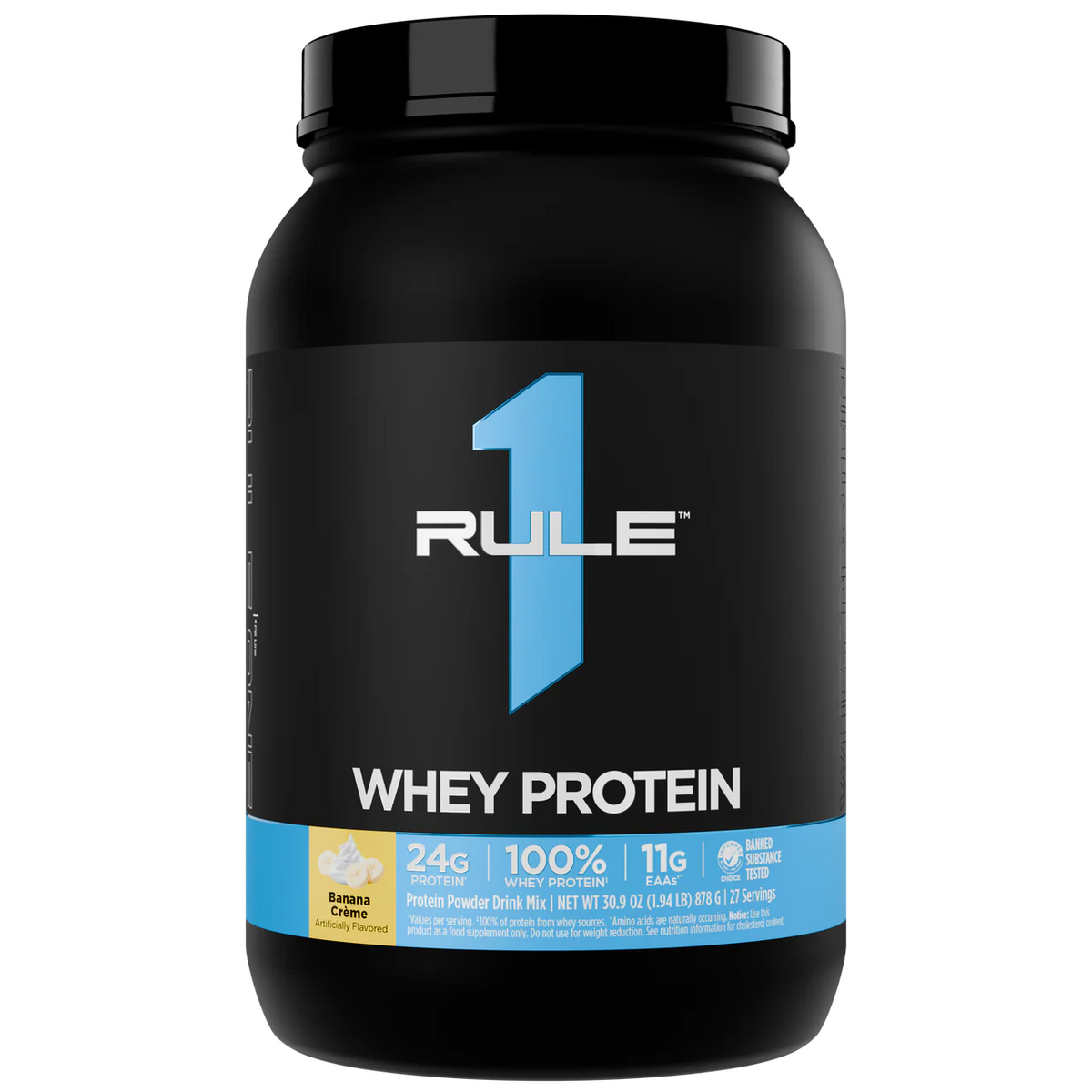 Rule 1 Whey Protein Blend 1.94 lb, Banana Creme (27 Servings)