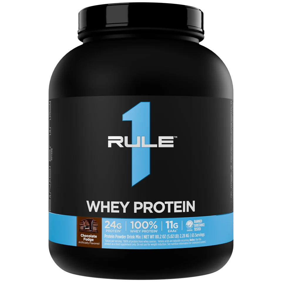 Rule 1 Whey Blend 5.02 lb (2.27kg) Chocolate Fudge 66 Servings