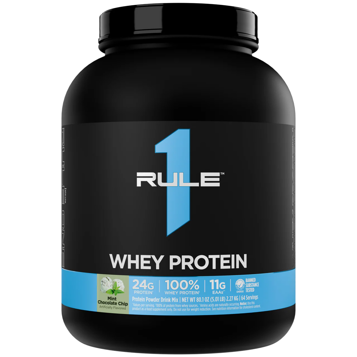 Rule 1 Whey Blend Mint Chocolate Chip 2.24 kg, 64 Serves