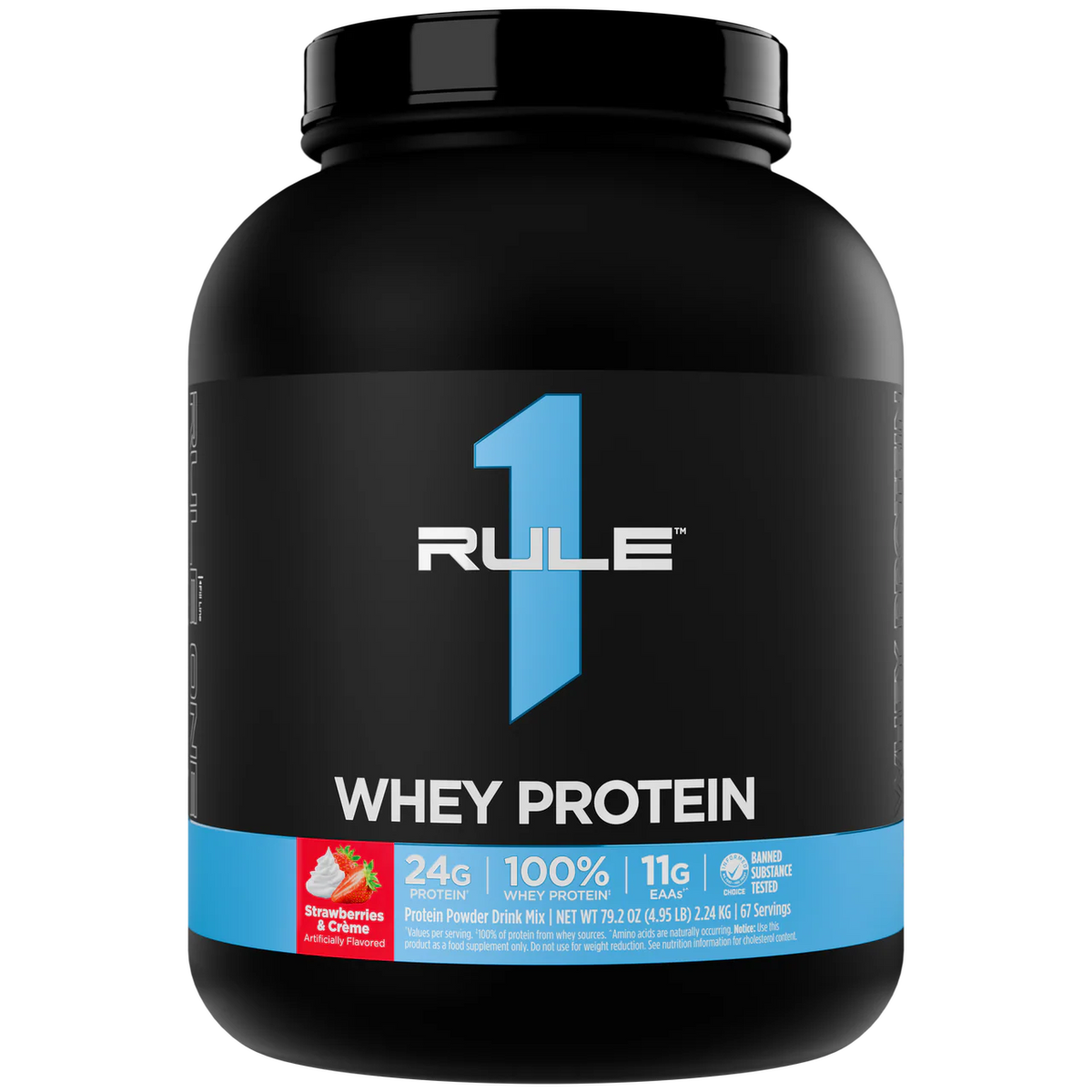 Rule 1 Whey Blend Strawberries And Creme 2.24 kg, 67 Serves