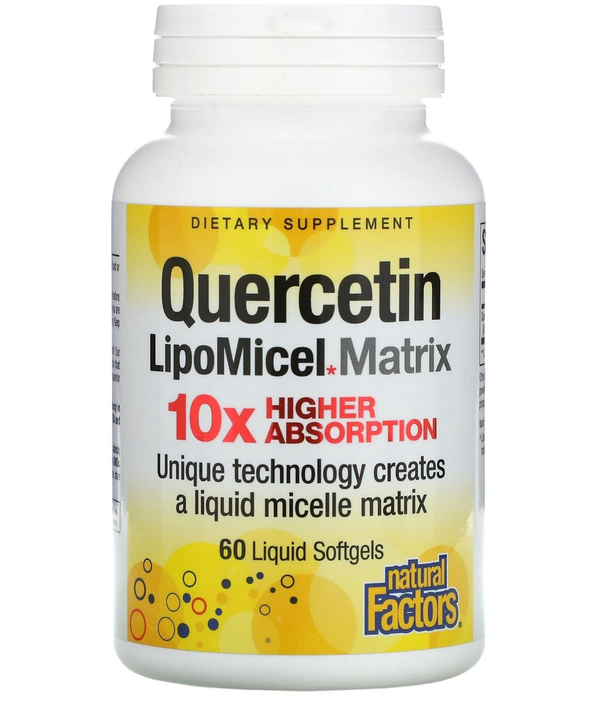 Natural Factors Quercetin LipoMicel Matrix 60 Capsules