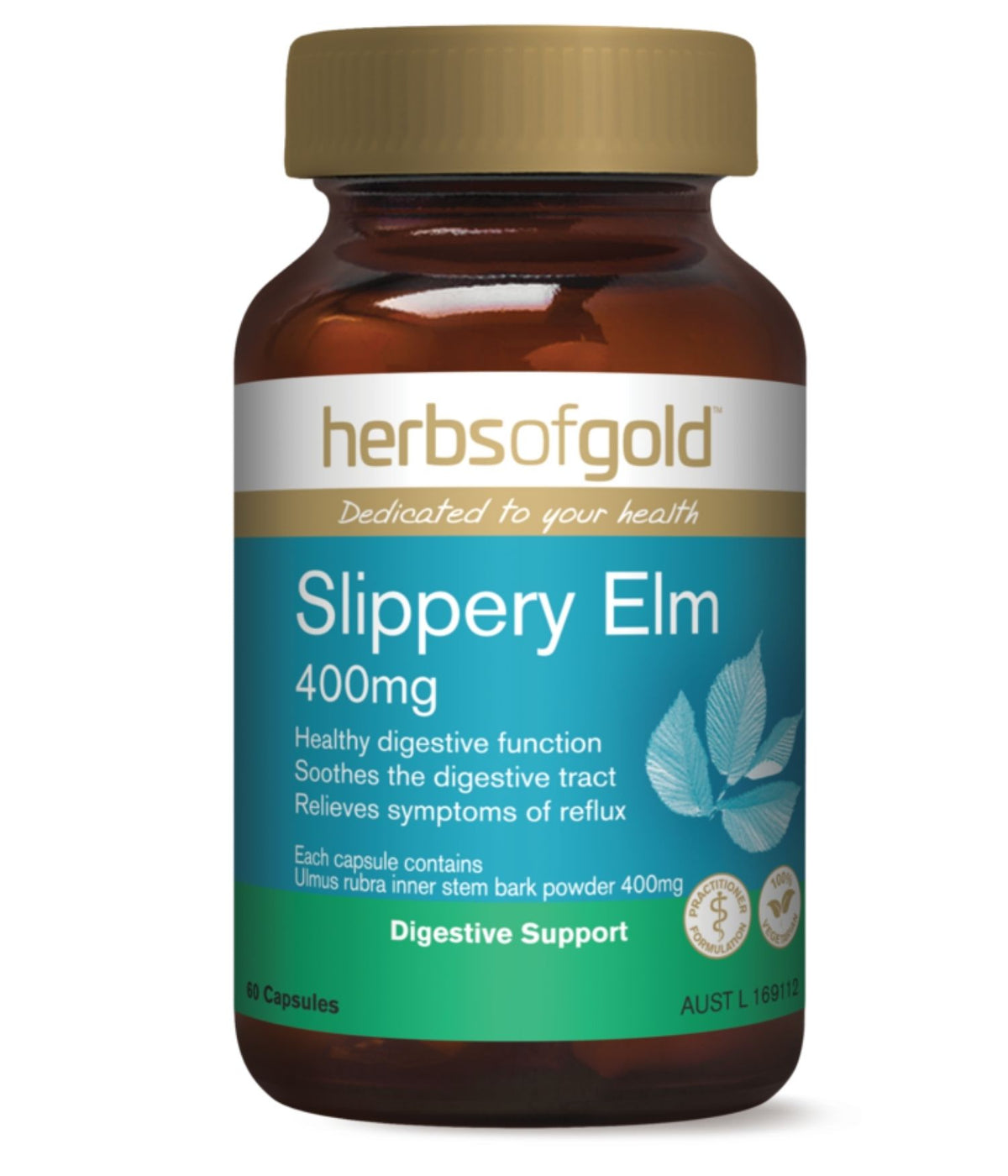 Herbs of Gold Slippery Elm 60 Capsules