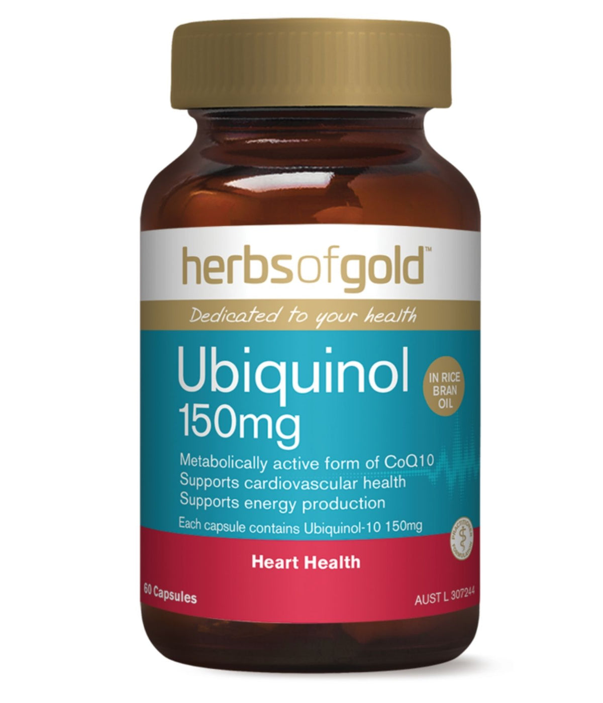 Herbs of Gold Ubiquinol 150mg 30 Capsules