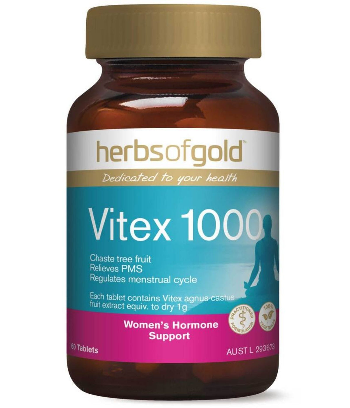 Herbs of Gold Vitex 1000 60 Tablets