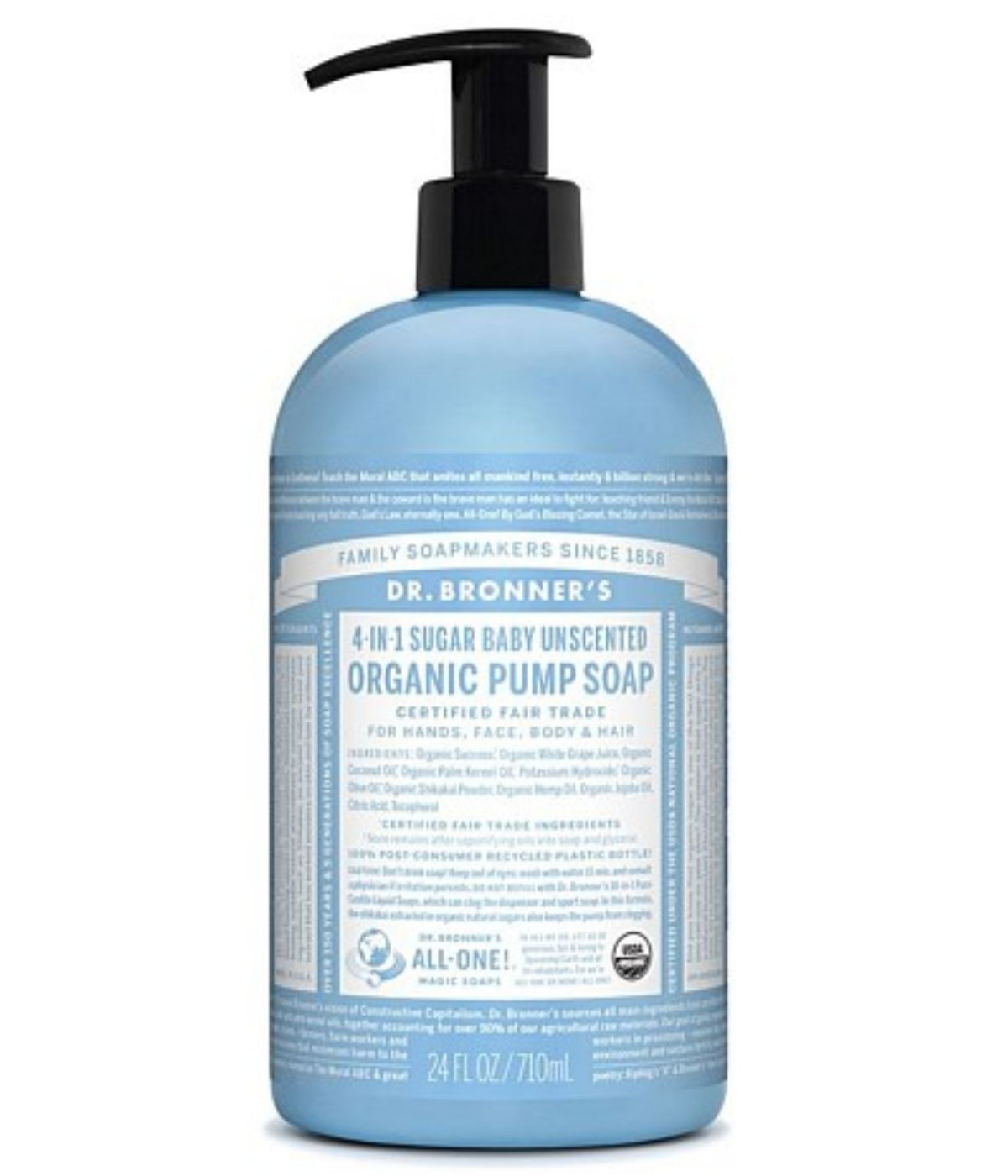 Dr Bronner's Organic Hand & Body Pump Soap 710ml