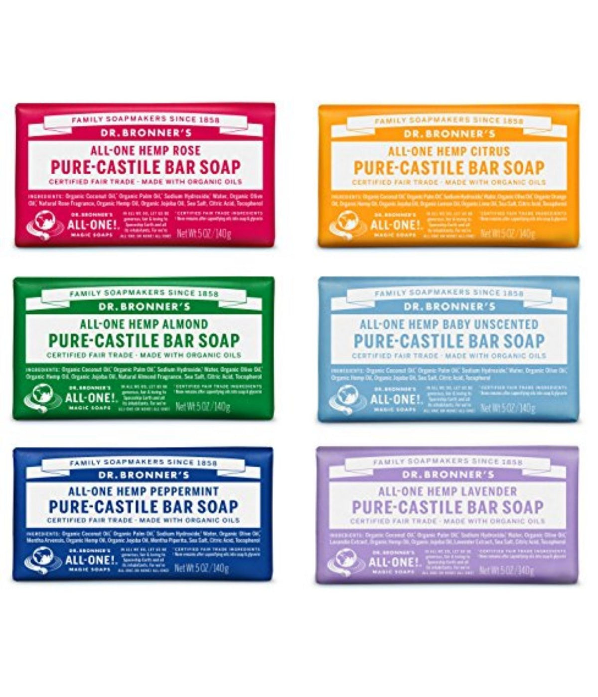 Dr Bronner's Organic Hemp Castile Soap Bars