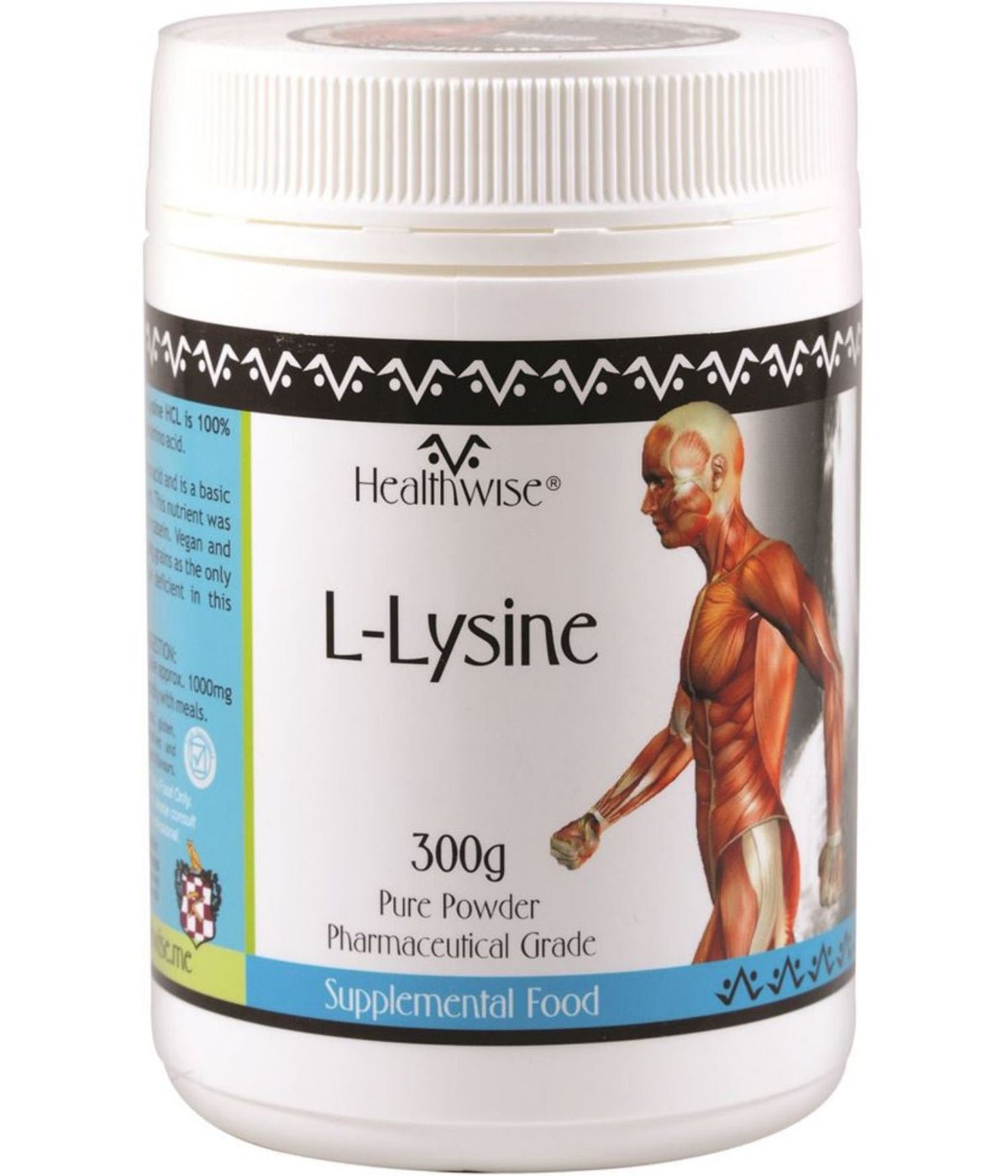 Healthwise L-lysine 300gm Pharmaceutical Grade