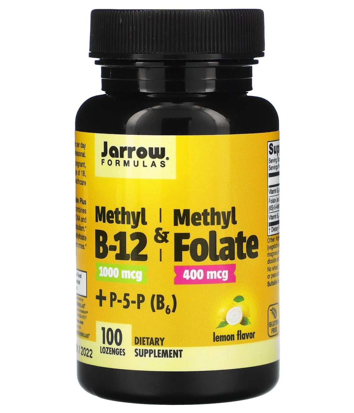 Jarrow Formulas Vegan Methyl B12 & Folate 100 Lozenges