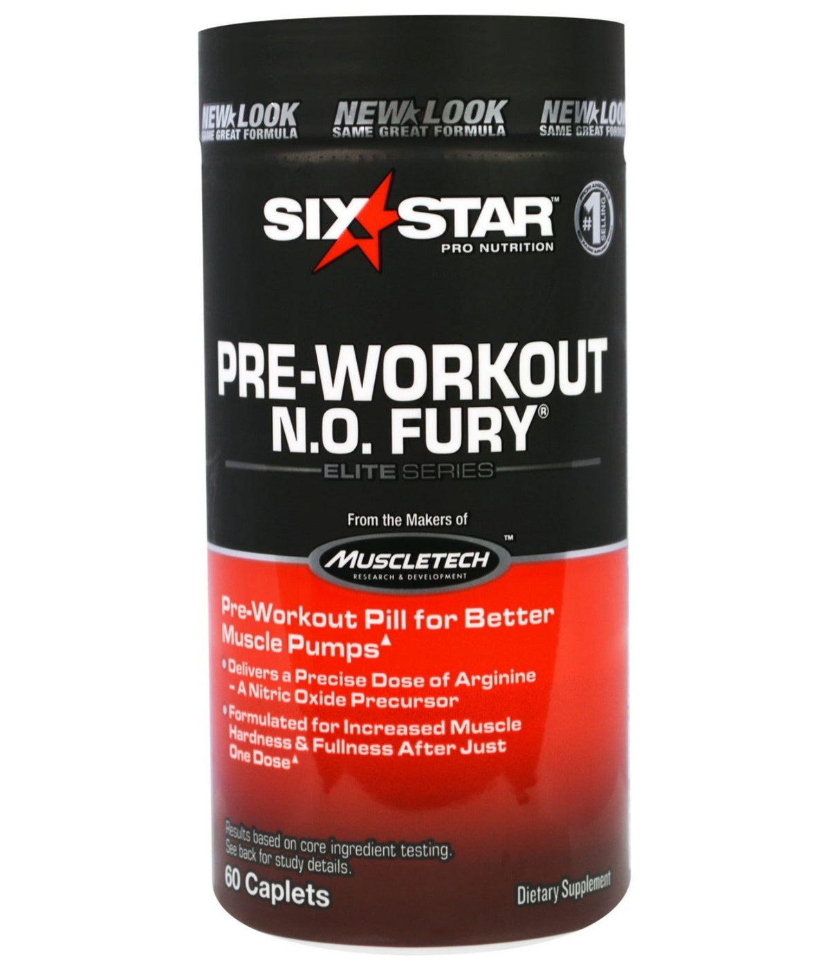 Six Star Elite Series Pre Workout NO-Fury 60 Capsules