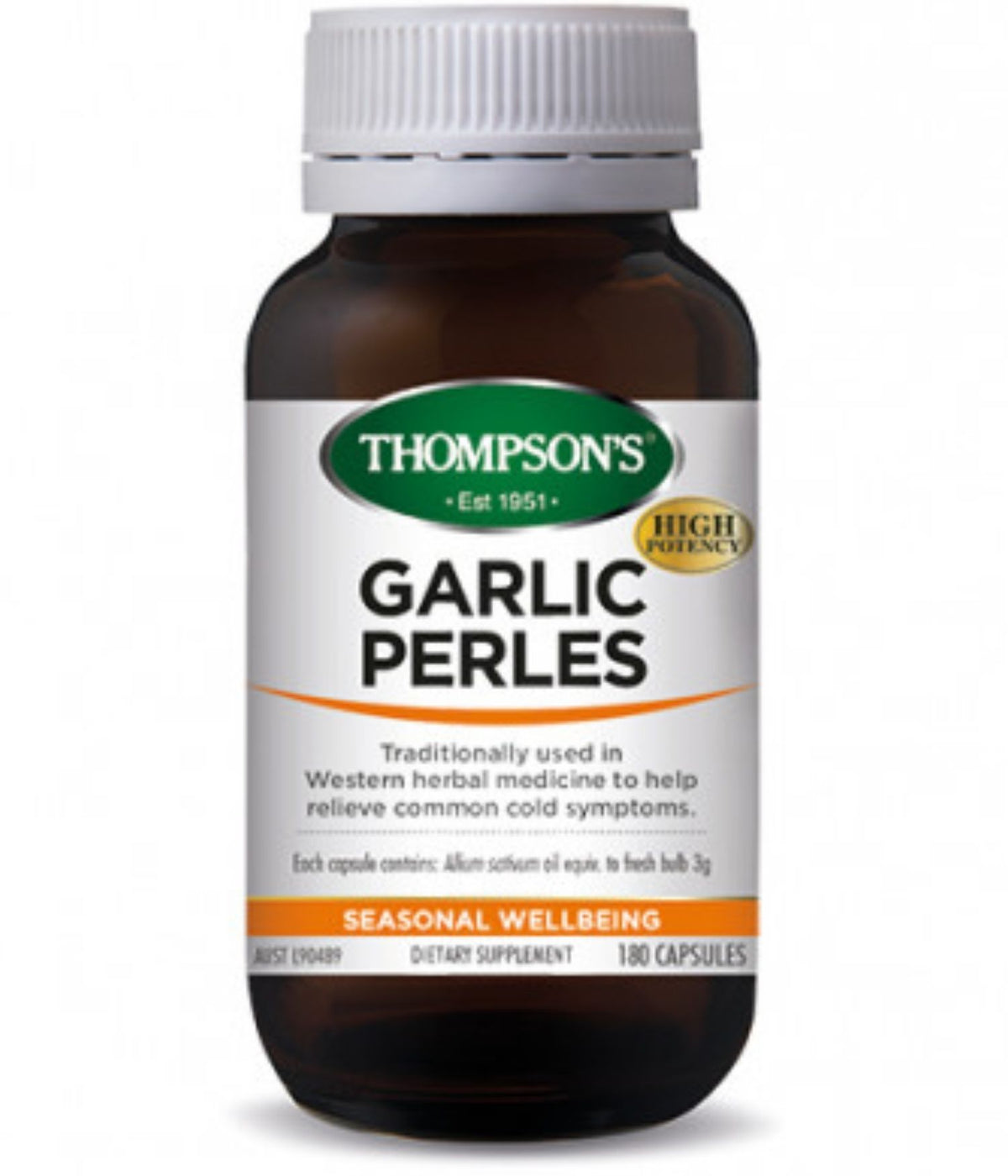 Thompson's Garlic Perles 180 Capsules