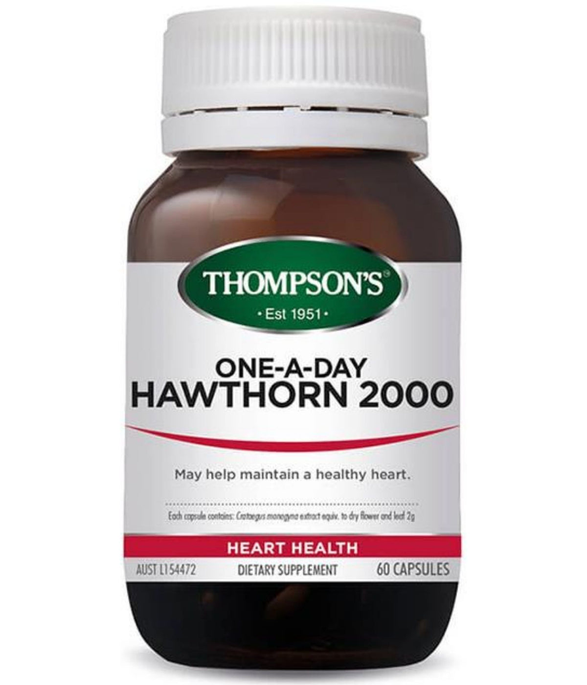 Thompson's One-a-day Hawthorn 2000mg 60 Capsules