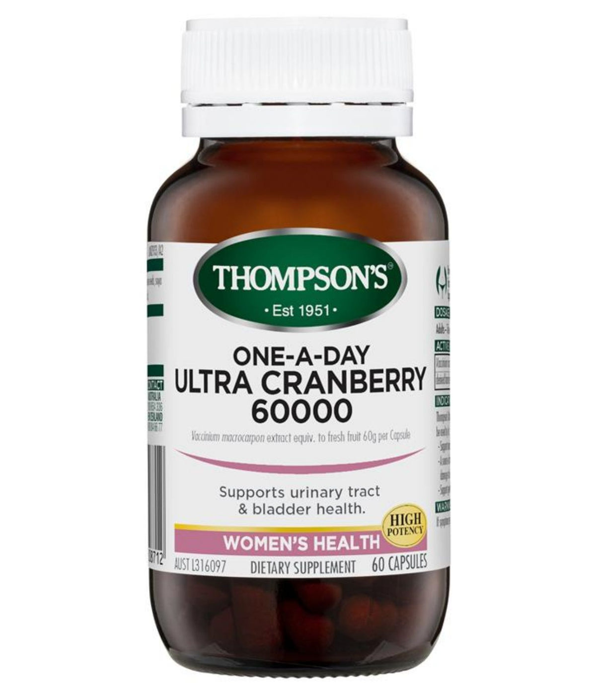 Thompson's Ultra Cranberry 60,000 60 Capsules