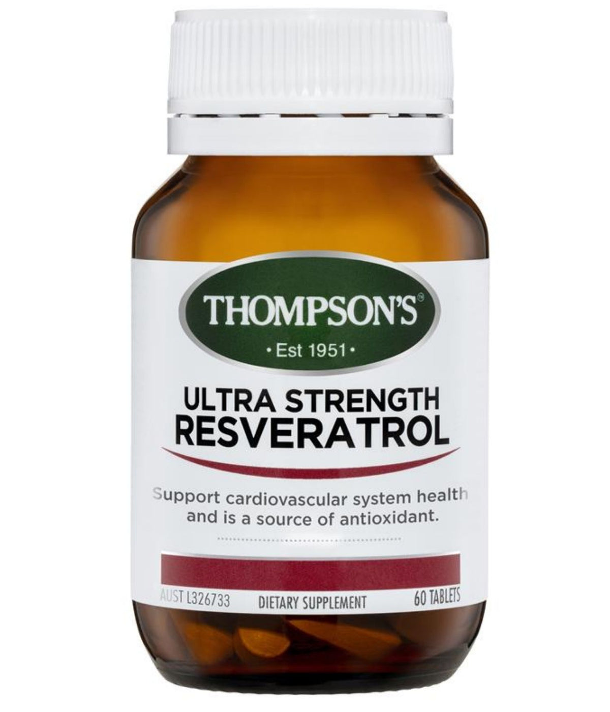 Thompson's Ultra Strength Resveratrol 60 Tablets