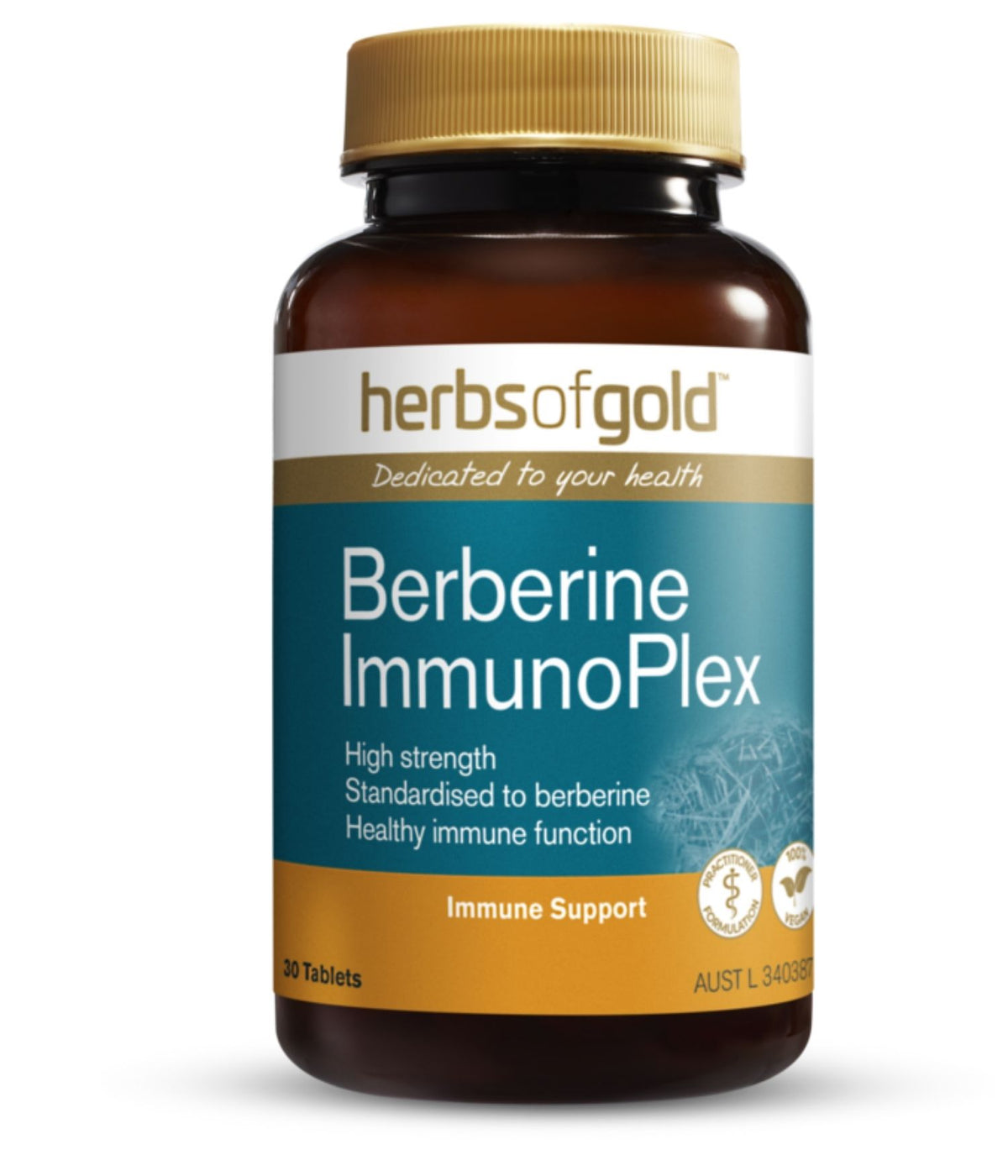 Herbs of Gold Berberine Immunoplex 30 Tablets